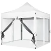 VONROC Premium 3x3 partytent met muggennet wanden - White