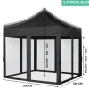 VONROC Premium 3x3 partytent met muggennet wanden - Black