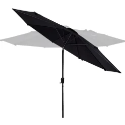 VONROC Recanati Ø300 cm Premium stokparasol - Black