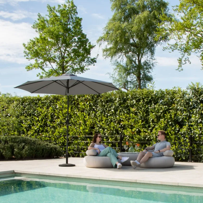 VONROC Recanati Ø300 cm Premium stokparasol - Beige