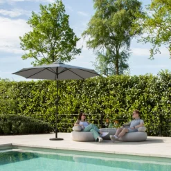 VONROC Recanati Ø300 cm Premium stokparasol - Grey