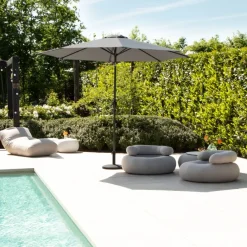 VONROC Recanati Ø300 cm Premium stokparasol - Grey