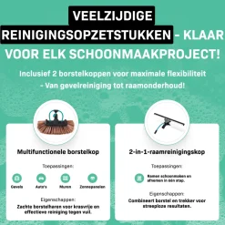 VONROC Telescopische wasborstelset - 6,5 meter