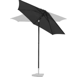 VONROC Torbole Ø 200 cm Premium parasol - Black