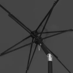 VONROC Torbole 200 cm Premium parasol inclusief voet - Grey