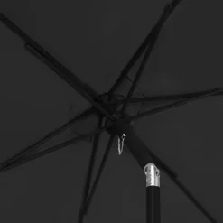 VONROC Torbole 200 cm Premium parasol inclusief voet - Black