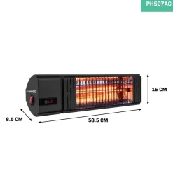 VONROC Volsini PRO 2000 watt terrasverwarmer