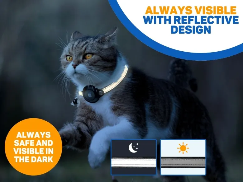 Vulpes Goods Apple AirTag kattenhalsband - Maat M