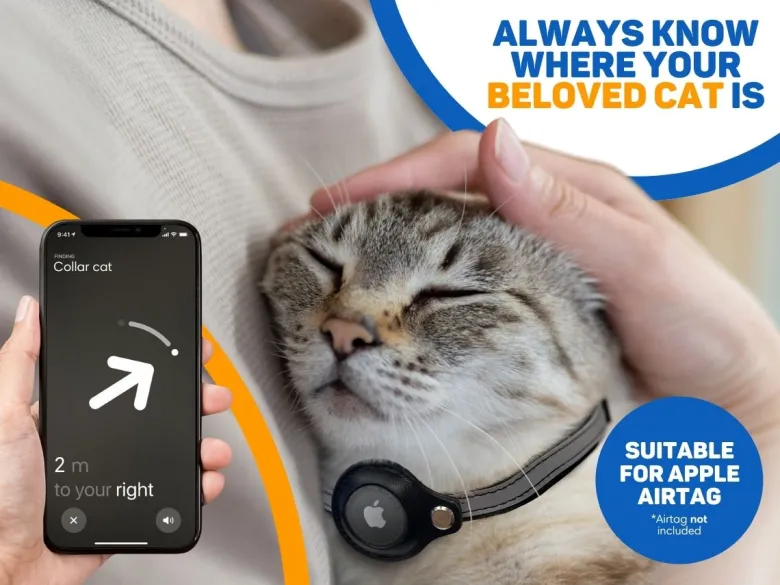 Vulpes Goods Apple AirTag kattenhalsband - Maat M