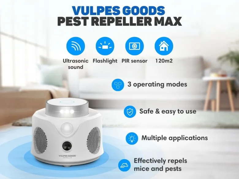 Vulpes Goods 360 Graden Ultrasonische muizenverjager
