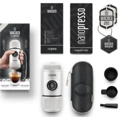 Wacaco Nanopresso draagbare espressomachine met hoes - White