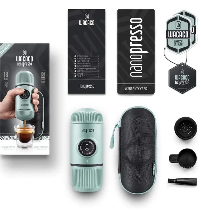 Wacaco Nanopresso draagbare espressomachine met hoes - Blue