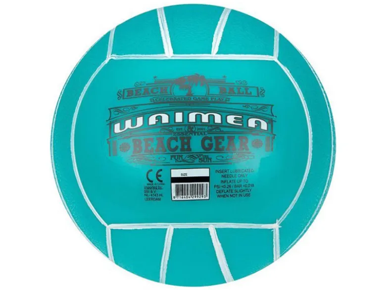 Waimea 21 cm PVC strandbal - Aqua blue