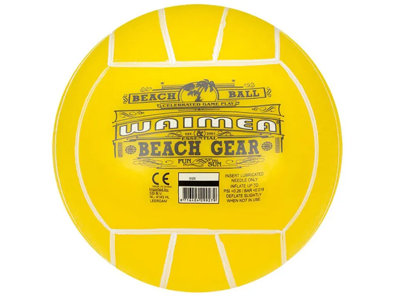 Waimea 21 cm PVC strandbal - Yellow