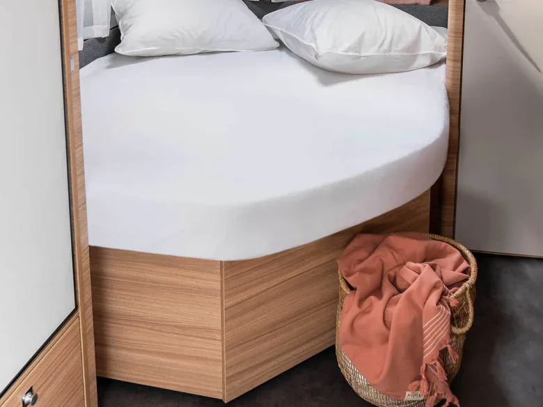 Walra Molton Frans bed rechts matrasbeschermer - White