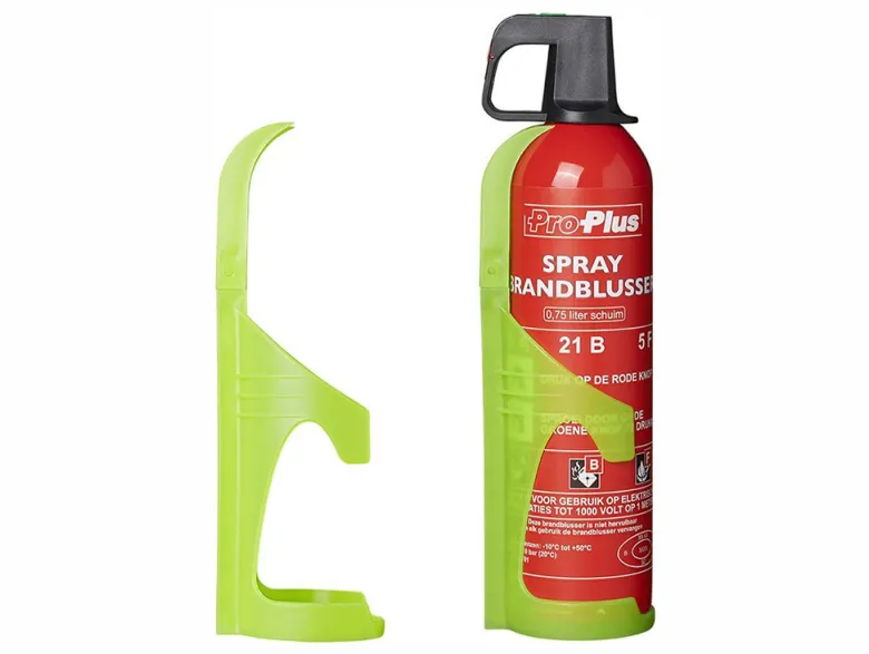 Wandhouder voor brandblusser fluoriserend