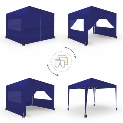 Wasabi 3 x 3 meter partytent met zijwanden - Blue