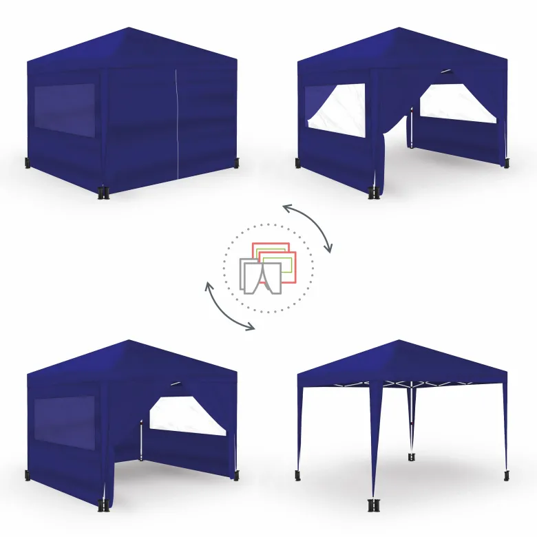 Wasabi 3 x 3 meter partytent met zijwanden - Blue