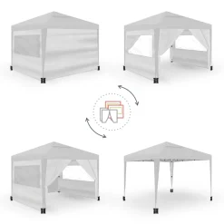 Wasabi 3 x 3 meter partytent met zijwanden - White