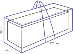 Winza antraciet 125 x 40 x 50 cm kussentas