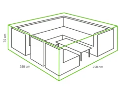 Winza antraciet 250 x 250 x 75 cm loungeset beschermhoes