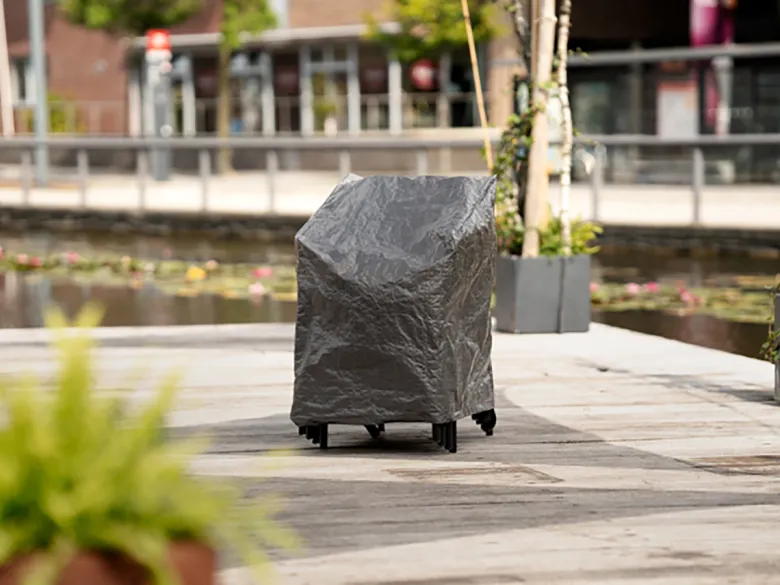 Winza antraciet 66 x 66 x 128 cm stapelstoelhoes