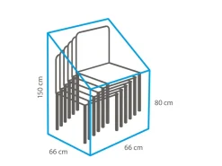Winza basic 66 x 66 x 150 cm stapelstoelhoes