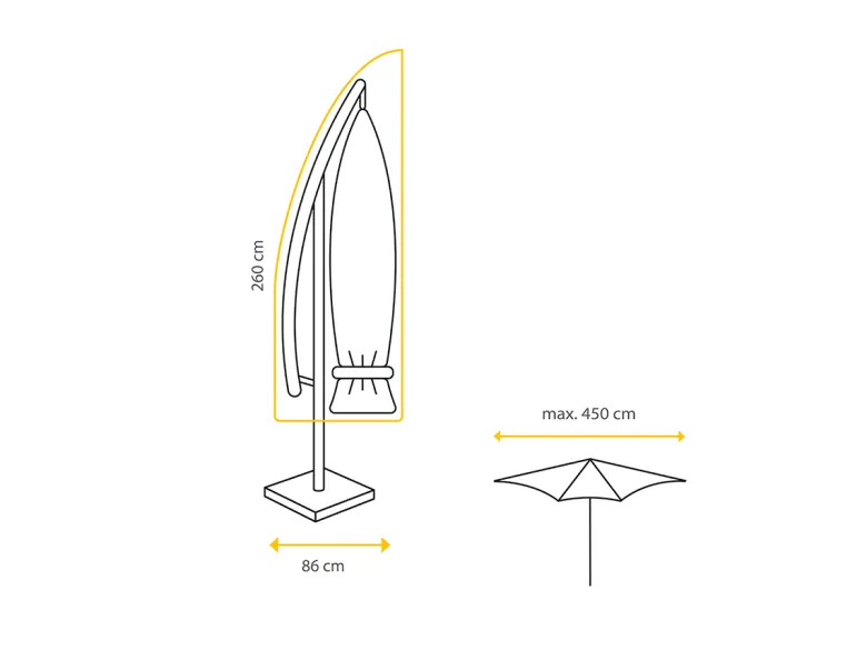 Winza 350 cm zweefparasolhoes