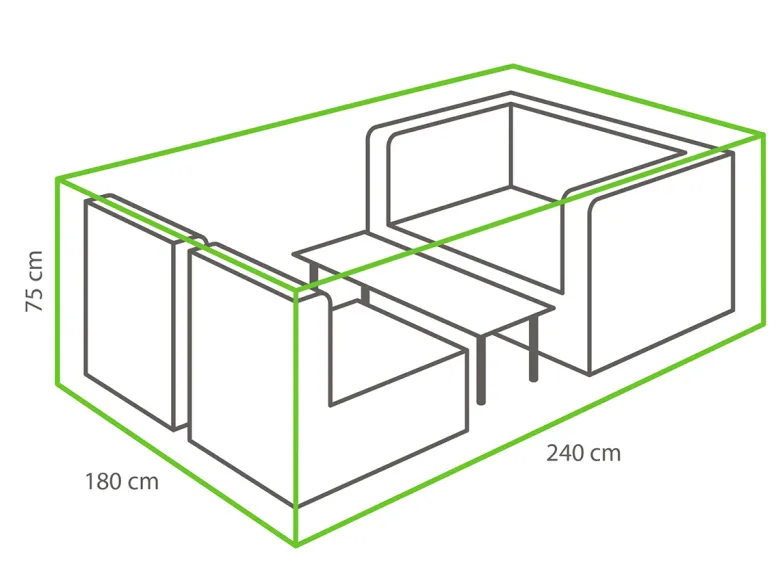 Winza deluxe 240 x 180 x 75 cm loungesethoes