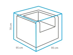 Winza deluxe 95 x 95 x 70 cm loungestoelhoes