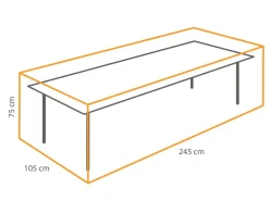 Winza deluxe 245 x 105 x 75 cm tafelhoes