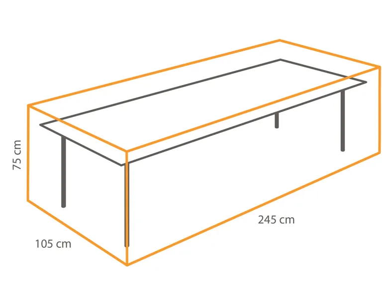 Winza deluxe 245 x 105 x 75 cm tafelhoes