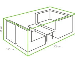 Winza 200 x 150 x 75 cm Loungeset beschermhoes