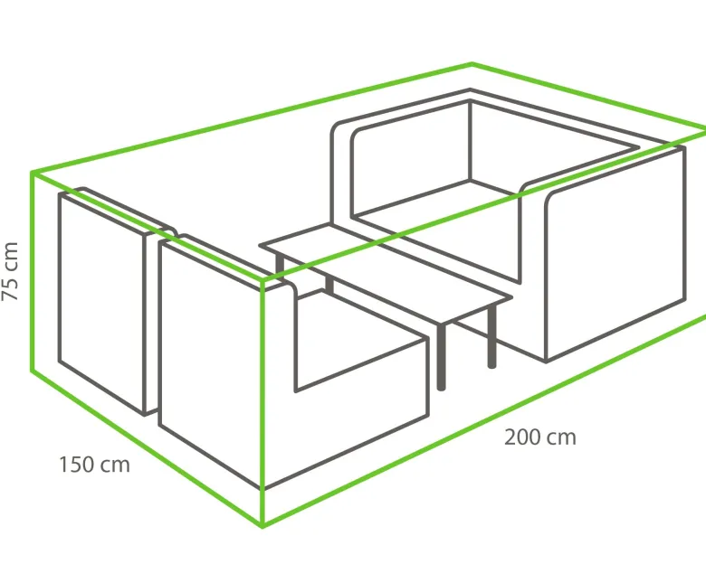 Winza 200 x 150 x 75 cm Loungeset beschermhoes