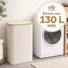 XEMM 130 liter wasmand met deksel - Beige