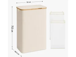 XEMM 130 liter wasmand met deksel - Beige