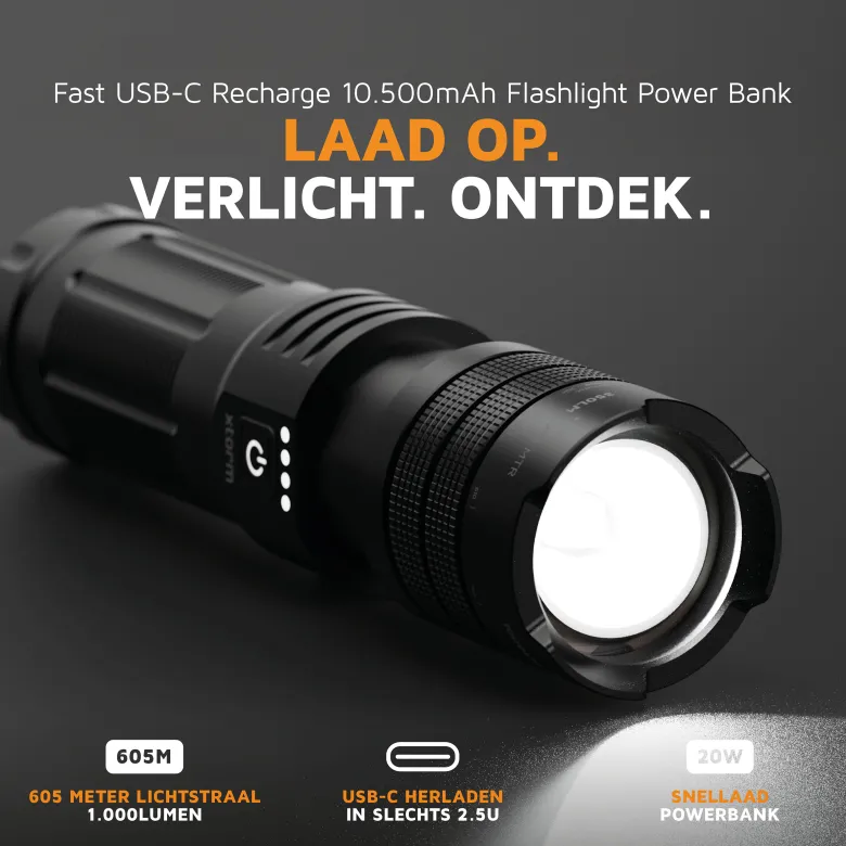 Xtorm Flashlight & Powerbank zaklamp
