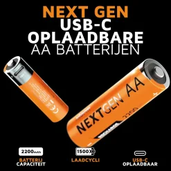 Xtorm NextGen USB-C Rechargeable AA Batterijen - Set van 4