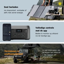 Xtorm 600 watt powerstation met 200 watt zonnepnaeel