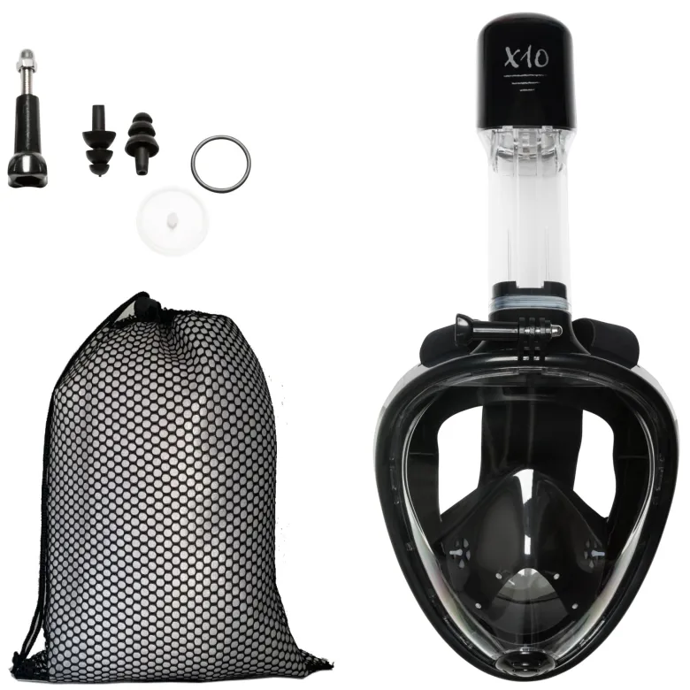 X10 Volwassenen L/XL snorkelmasker - Black