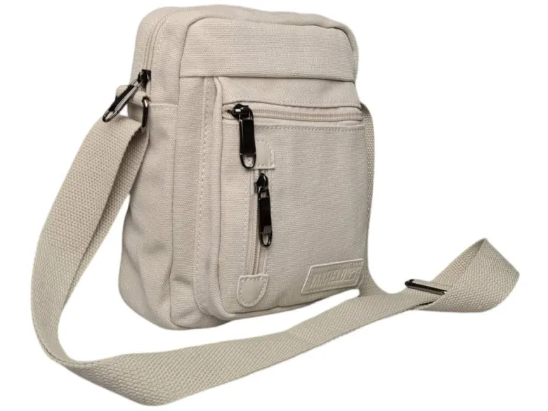 Yakfield Cook Canvas compacte schoudertas - Off-white