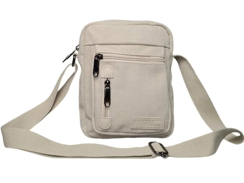 Yakfield Cook Canvas compacte schoudertas - Off-white