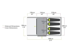 Zempire Evo TM V2 opblaasbare tunneltent