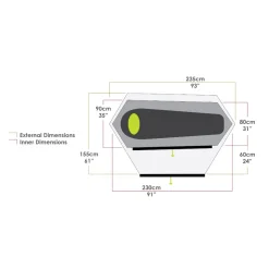 Zempire Mono lichtgewicht 1 persoons trekkerstent