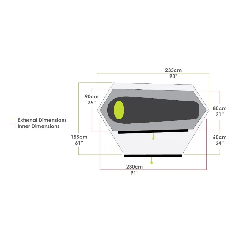 Zempire Mono lichtgewicht 1 persoons trekkerstent