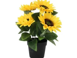 Zonnebloem in pot 28 cm kunstplant